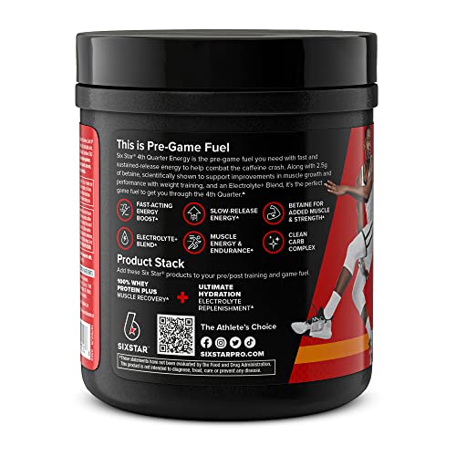 Six Star 4th Quarter Energy Preworkout for Men & Women with Caffeine, Betaine, Taurine Six StarBuy Supplements Australia
