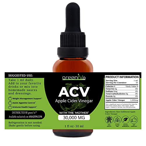 GreenIVe ACV Drops Apple Cider Vinegar Tincture with The Mother Weight Management GreenIVeBuy Supplements Australia