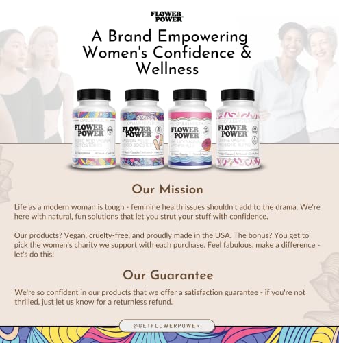 Flower Power 'Divine Vagine' Blend - 30 ct for Balance Urinary Tract Infection, V Health Support for Women Flower PowerBuy Supplements Australia