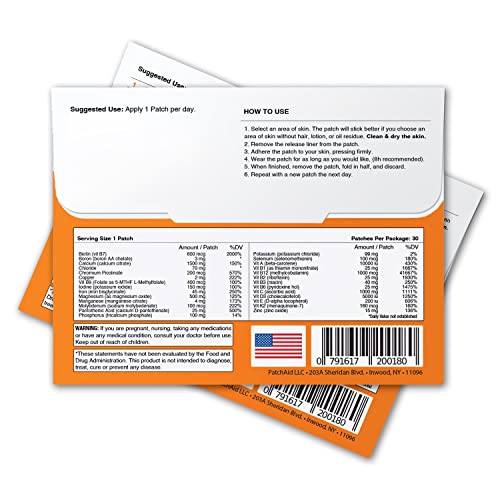 Multi Plus Topical Patch by PatchAid (White) - Pack of 1 Patch AidBuy Supplements Australia