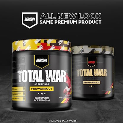 REDCON1 Total War Pre Workout Powder, Sour Gummy Bear - Fast Acting Caffeinated REDCON1Buy Supplements Australia