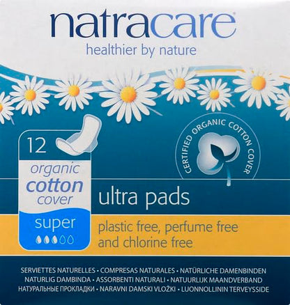 Natracare Pads Ultra Super Wings, 12 ct NATRACAREBuy Supplements Australia