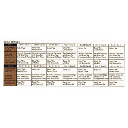 Hyleys Detox Tea for Cleanse and Weight Loss - 28 Day Kit - 84 Tea Bags (9 Pack) HYLEYSBuy Supplements Australia