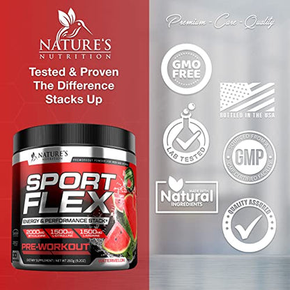 Pre Workout Powder with Beta Alanine, L-Citrulline & L-Arginine | PreWorkout Energy Powder Nature's NutritionBuy Supplements Australia