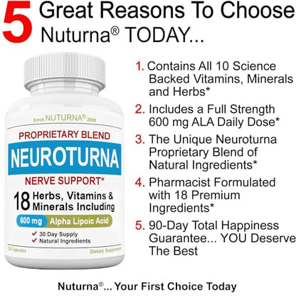Neuropathy Support Supplement with 600 mg Pure Alpha Lipoic Acid NuturnaBuy Supplements Australia