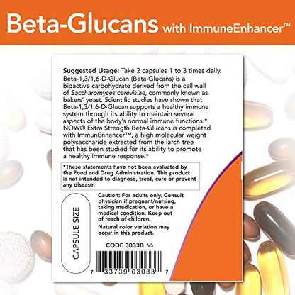 Beta-Glucans with ImmunEnhancer 60 VegiCaps (Pack of 2) Now FoodsBuy Supplements Australia