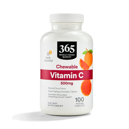 365 by Whole Foods Market, Vitamin C Chewable 500Mg, 100 Tablets 365 by Whole Foods MarketBuy Supplements Australia
