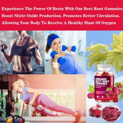 Organic Beet Root Gummies 1500mg for Men Women Beet Root for Athletic, Performance EdmmyliyBuy Supplements Australia