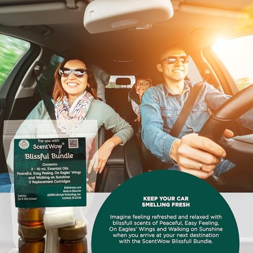ScentWow® Aromatherapy Car Diffuser Refill Essential Oil Bundle with Three Refill Pads and 10ml Bottles Belle AromaBuy Supplements Australia
