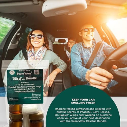 ScentWow® Aromatherapy Car Diffuser Refill Essential Oil Bundle with Three Refill Pads and 10ml Bottles Belle AromaBuy Supplements Australia