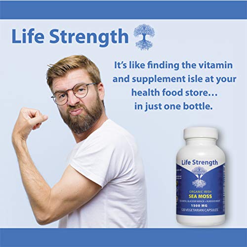 Life Strength Organic Sea Moss 120 CT Wildcrafted Irish Sea Moss and Bladderwrack Burdock Life StrengthBuy Supplements Australia