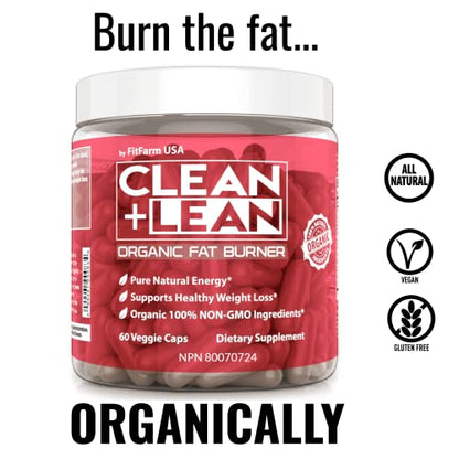 Clean+Lean-Organic Fat Burner by FitFarm USA - Worlds First Organic Fat Burner Supports FIT FARM USABuy Supplements Australia