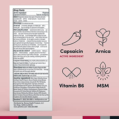 Penetrex Arthritis Warming Pain Relief Cream - Deep Penetrating Capsaicin with Arnica, Vitamin B6 & MSM(DMSO2) - Apply to Hands, Wrists, Feet, Knees, Elbows and Other Affected Areas, 2 oz PenetrexBuy Supplements Australia