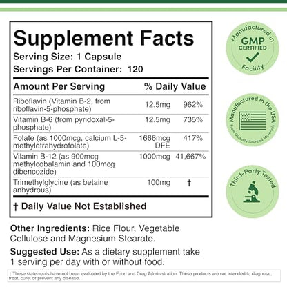 Methylated Multivitamin (Methylated and Activated Vitamins Only - Methylated B Complex with Trimethylglycine Double Wood SupplementsBuy Supplements Australia