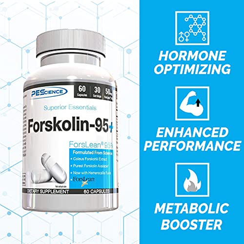 PEScience Forskolin Capsules, 95% Pure Forskolin Extract, Patented ForsLean, 60 Count PEScienceBuy Supplements Australia