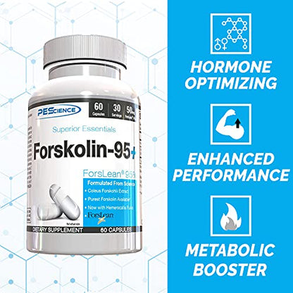 PEScience Forskolin Capsules, 95% Pure Forskolin Extract, Patented ForsLean, 60 Count PEScienceBuy Supplements Australia