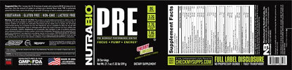 NutraBio PRE Workout V5 - (Cherry Limeade)