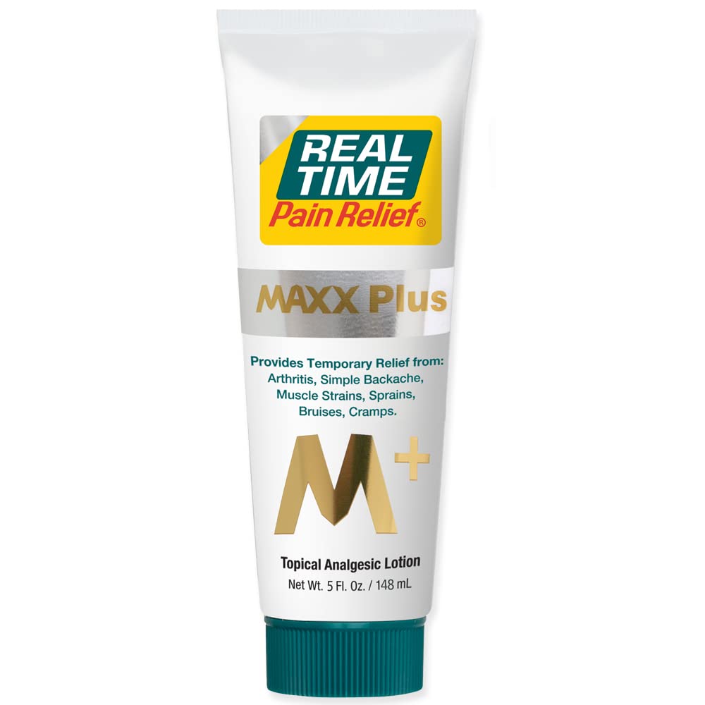 Real Time Pain Relief MAXX Plus - 5oz Tube | Intensive Formula with 19 Natural Ingredients Including Hemp Oil | Fast-Acting Relief for Muscle Pain, Arthritis, Backaches, and More Real Time Pain ReliefBuy Supplements Australia