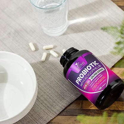 Probiotics, 60 Billion CFU per Serving, Probiotic with Prebiotics for Digestive & Immune Health Nature's NutritionBuy Supplements Australia