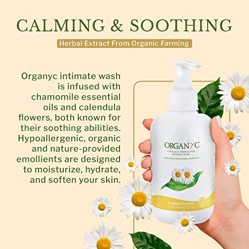 Organyc Feminine Intimate Wash for Sensitive Skin with Chamomile, Free from Chlorine, Parabens OrganycBuy Supplements Australia