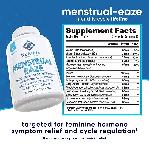 NuEthix Formulations Menstrual Eaze Dietary Supplement, Targeted Feminine Hormone Symptom Relief NuEthix FormulationsBuy Supplements Australia