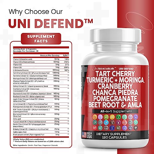 Tart Cherry Extract Capsules 20,000mg with Turmeric 8000mg Moringa