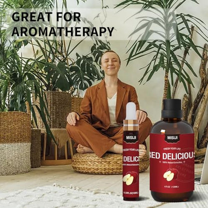 Essential Oils-MISIJI Apple Fragrance Essential Oils for Diffuser for Home 4FL.OZ Plus 0.33,Diffuser Oils Scents MISIJIBuy Supplements Australia