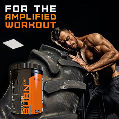 Rivalus Powder Burn 2.0 Pre Workout Supplement, Blue Raspberry, 0.89 Pounds RivalusBuy Supplements Australia