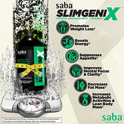 Saba SlimGenix -Energy, Weight Management, Appetite Control, Focus, Fat Burner SabaBuy Supplements Australia