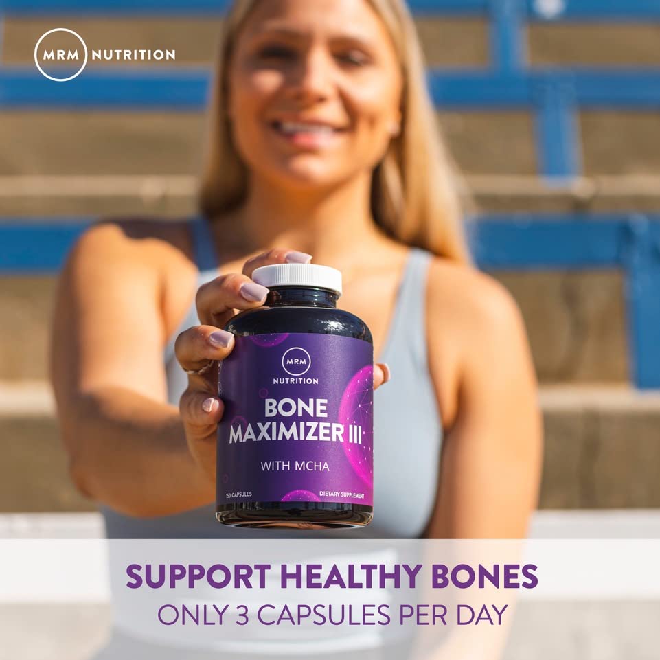 MRM Nutrition Bone Maximizer® III | with MCHA + Vitamin D3 + Vitamin K2 | Bone Health | High Potency | Key Vitamins and Minerals for Bones | 50 Servings MRMBuy Supplements Australia