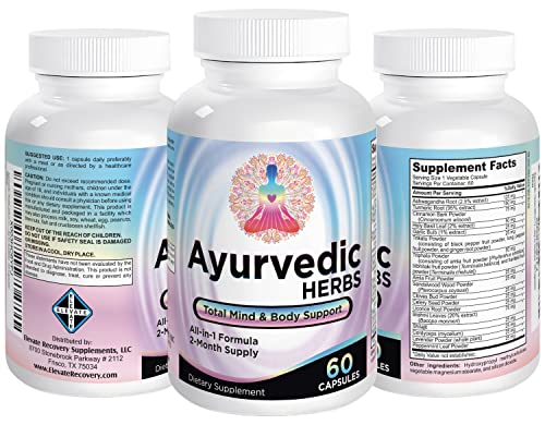 Ayurvedic Herbs (All-in-1) Supplement 2-Month Supply - Ayurveda Mind, Body & Spirit Herb Elevate Recovery SupplementsBuy Supplements Australia