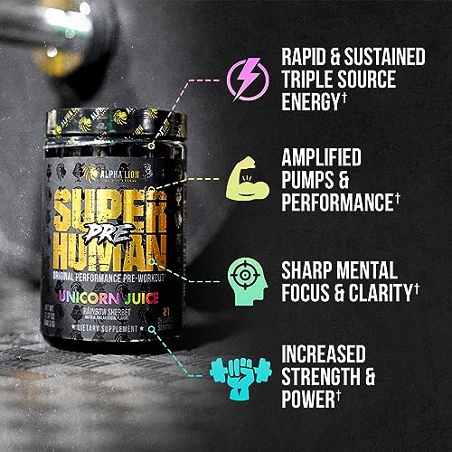 ALPHA LION Superhuman Pre Workout Powder, Beta Alanine, L-Taurine & Tri-Source ALPHA LIONBuy Supplements Australia