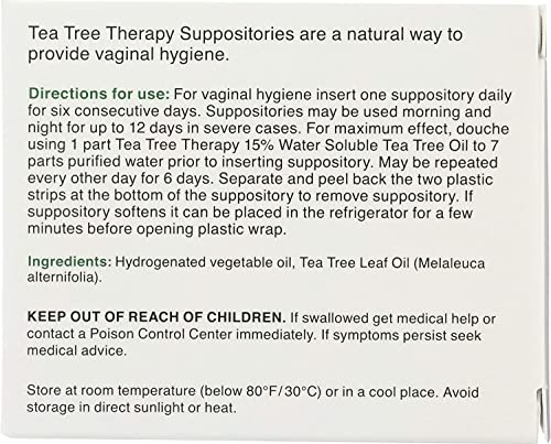 Tea Tree Suppository - 6 suppositories Tea Tree TherapyBuy Supplements Australia