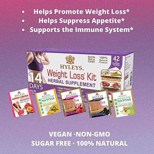 Hyleys 14 Day Weight Loss Tea - 42 Tea Bags (1 Pack), Detox Tea for Cleanse HYLEYSBuy Supplements Australia