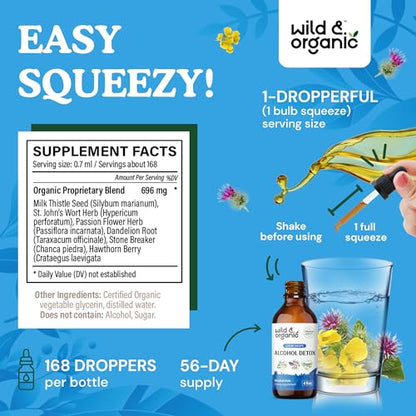Wild & Organic Alcohol Detox Supplement - Liver Cleance & Repair Formula - Anti Alcohol Wild & OrganicBuy Supplements Australia