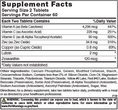Natures Blend Macuvite Eye Care, 120 tabs Pack of 2 Nature's BlendBuy Supplements Australia