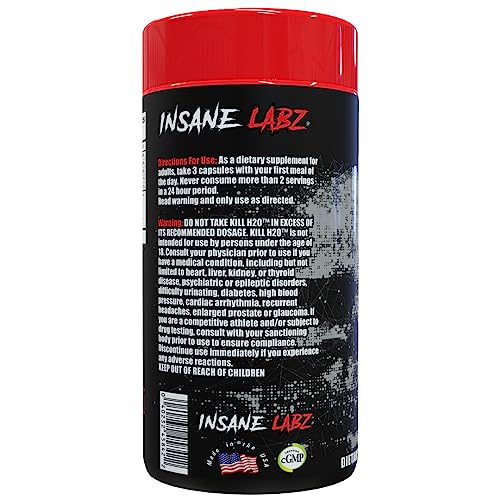 Insane Labz Kill H20, AMPiberry Infused Diuretic, Reduce Water Retention and Bloating Relief Insane LabzBuy Supplements Australia