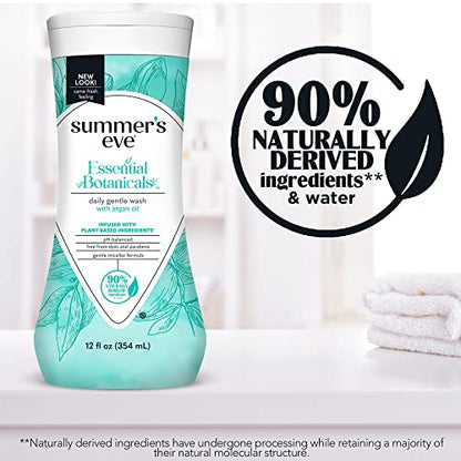 Summer's Eve Essential Botanicals Gentle Wash with Argan Oil, Removes Odor, pH balanced, 12 fl oz Summer's EveBuy Supplements Australia