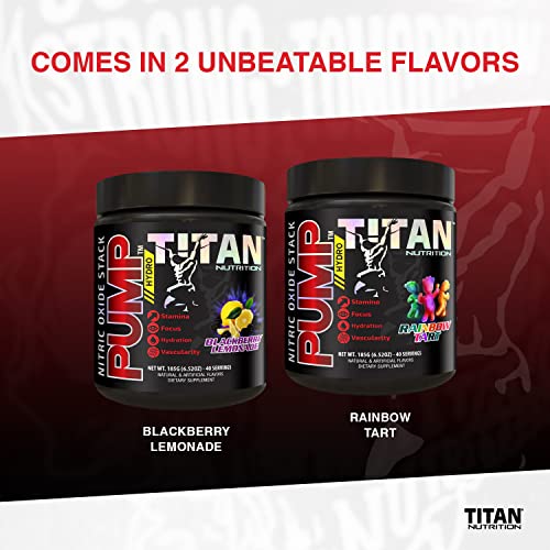 Pump- Nitric Oxide Boosting Stack Stim Free: Loaded with Citruline Malate for Maximum Pump and Blood Flow with an Added Mental Edge Complex for Increased Focus (Rainbow Tart)