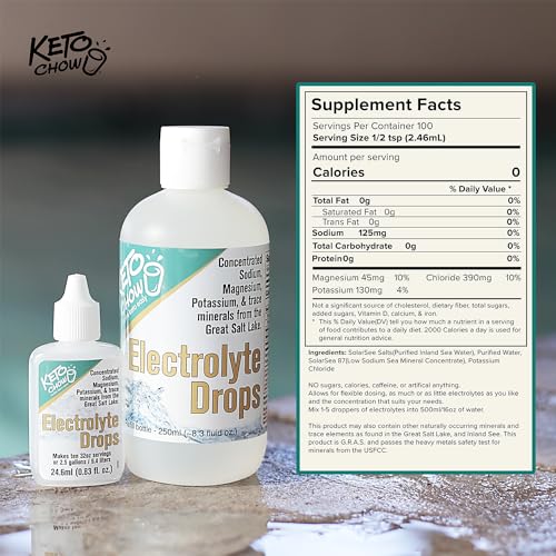Keto Chow - Electrolyte Hydration Drops - Keto Diets & Intermittent Fasting - Immune Support Keto ChowBuy Supplements Australia