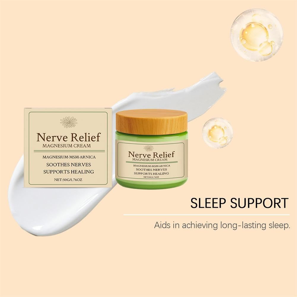 Total Relief Magnesium Cream for Nerve Relief with MSM & Arnica — Soothing Topical Support for Neuropathy & Muscle Relaxation — 2 Pack Value Set (3.52oz Total) GenericBuy Supplements Australia