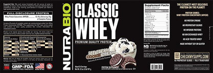 NutraBio Classic Whey Protein Powder- 25G of Protein Per Scoop - Ice Cream Cookie NutraBioBuy Supplements Australia