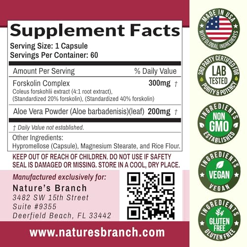 Premium 100% Ultra Pure Forskolin for Weight Loss Max Strength w/ 40% Standardized Nature's BranchBuy Supplements Australia