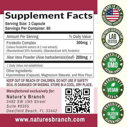 Premium 100% Ultra Pure Forskolin for Weight Loss Max Strength w/ 40% Standardized Nature's BranchBuy Supplements Australia