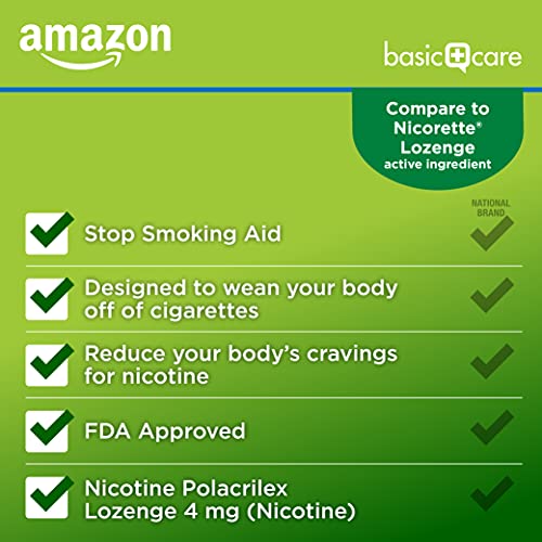 Amazon Basic Care Nicotine Polacrilex Lozenges, 4 mg, Mint Flavor Amazon Basic CareBuy Supplements Australia