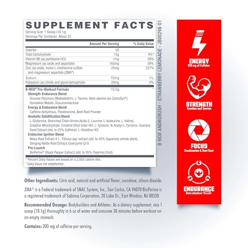Betancourt Nutrition B-Nox Androrush Pre Workout with Creatine Blend | BCAAs & Beta Betancourt NutritionBuy Supplements Australia