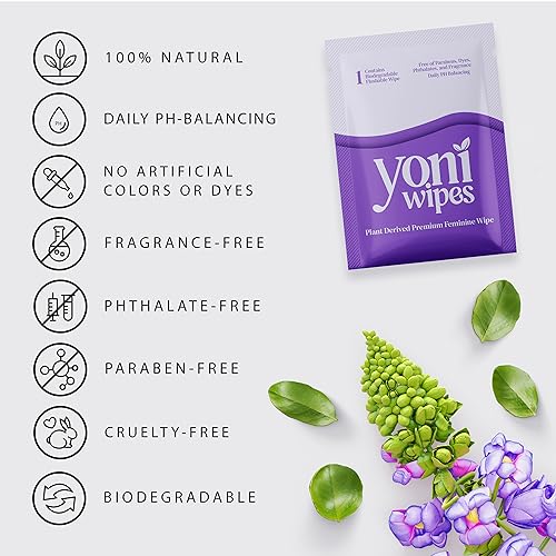 Yoni Wipes - 30 Count Biodegradable & Flushable Feminine Wipes, pH-Balanced, Aloe Vera & Vitamin E Yoni WipesBuy Supplements Australia