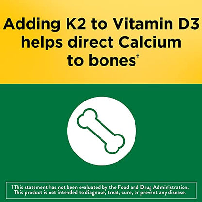 Nature Made Vitamin D3 K2, 5000 IU (125 mcg) Vitamin D, Dietary Supplement for Bone Nature MadeBuy Supplements Australia