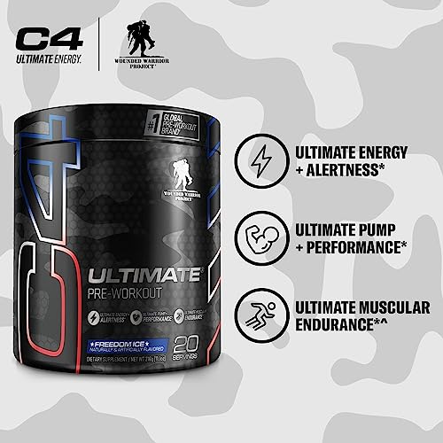 C4 Ultimate x Wounded Warrior Project Pre Workout Powder Freedom Ice - Sugar Free CellucorBuy Supplements Australia